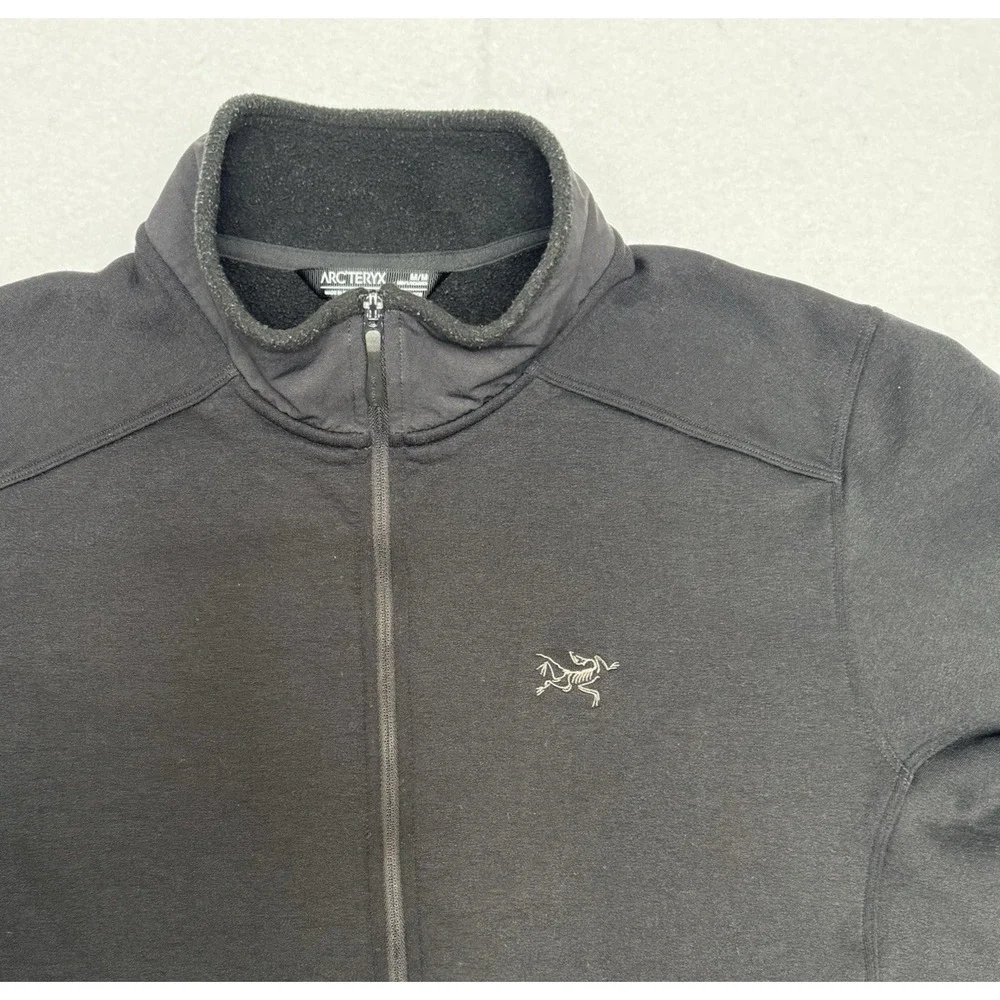 Arc'teryx Kyanite AR Men's Medium Fleece Full Zip Sweater Jacket Black Pockets